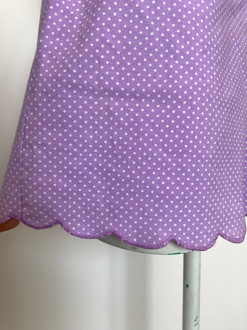Short • T.S • Short upcyclé lila à pois blanc