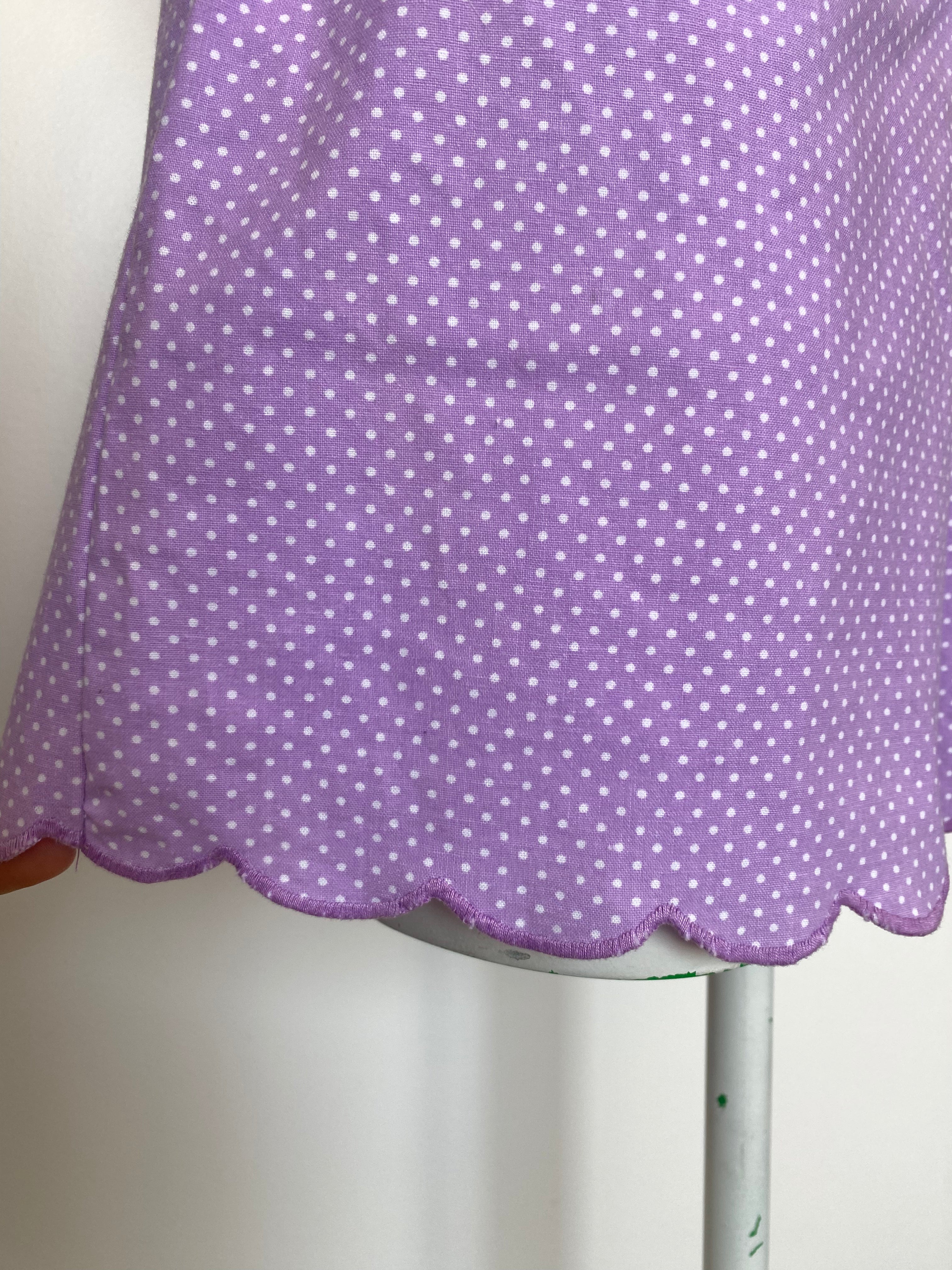 Short • T.S • Short upcyclé lila à pois blanc