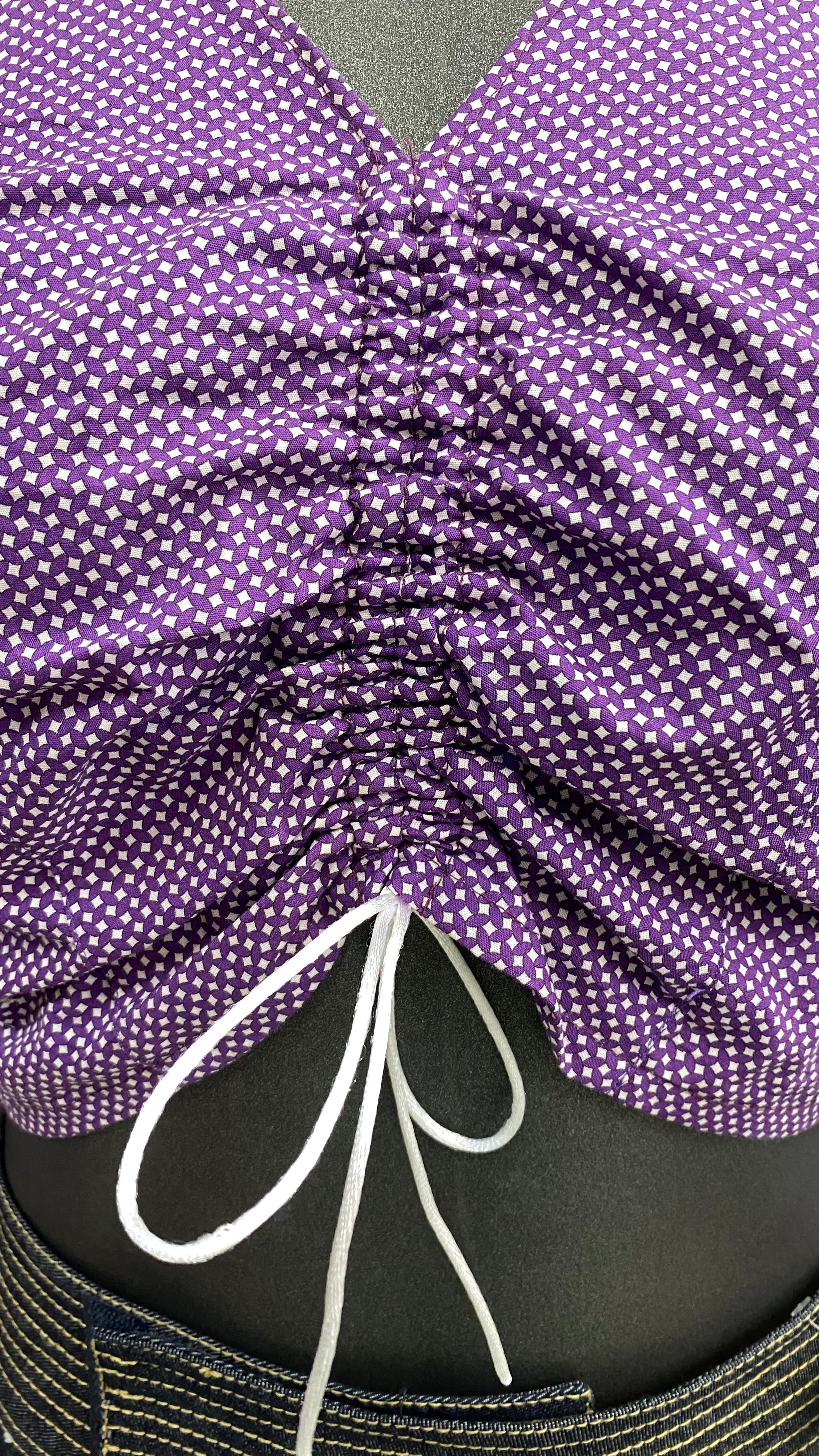 Monarque • T. 30 à 34 • Chemise papillon violette à motifs