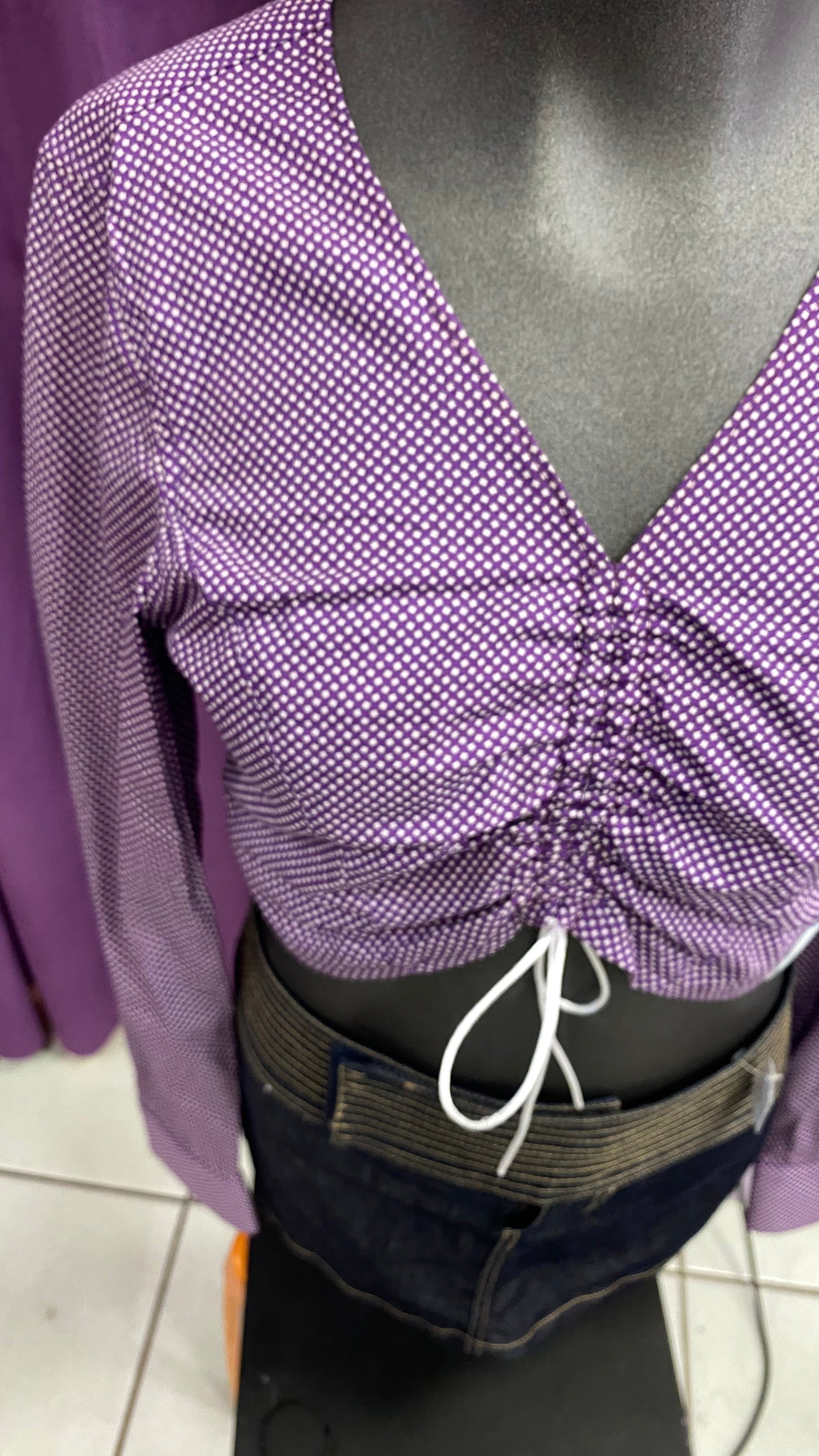 Monarque • T. 30 à 34 • Chemise papillon violette à motifs