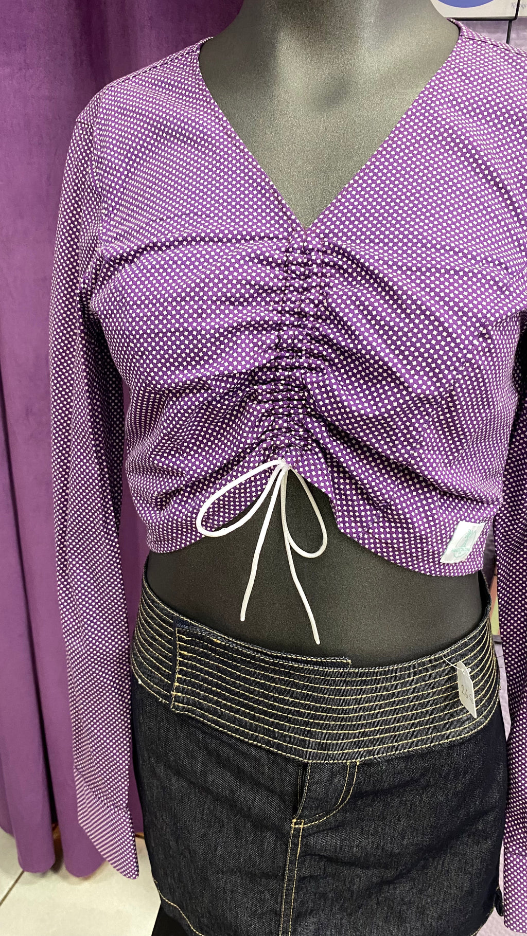 Monarque • T. 30 à 34 • Chemise papillon violette à motifs