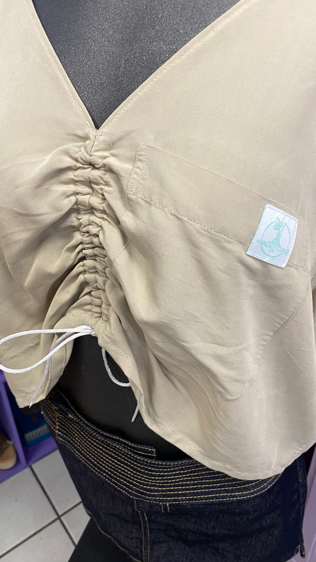 Monarque • T. 36 à 42 • Chemise papillon beige