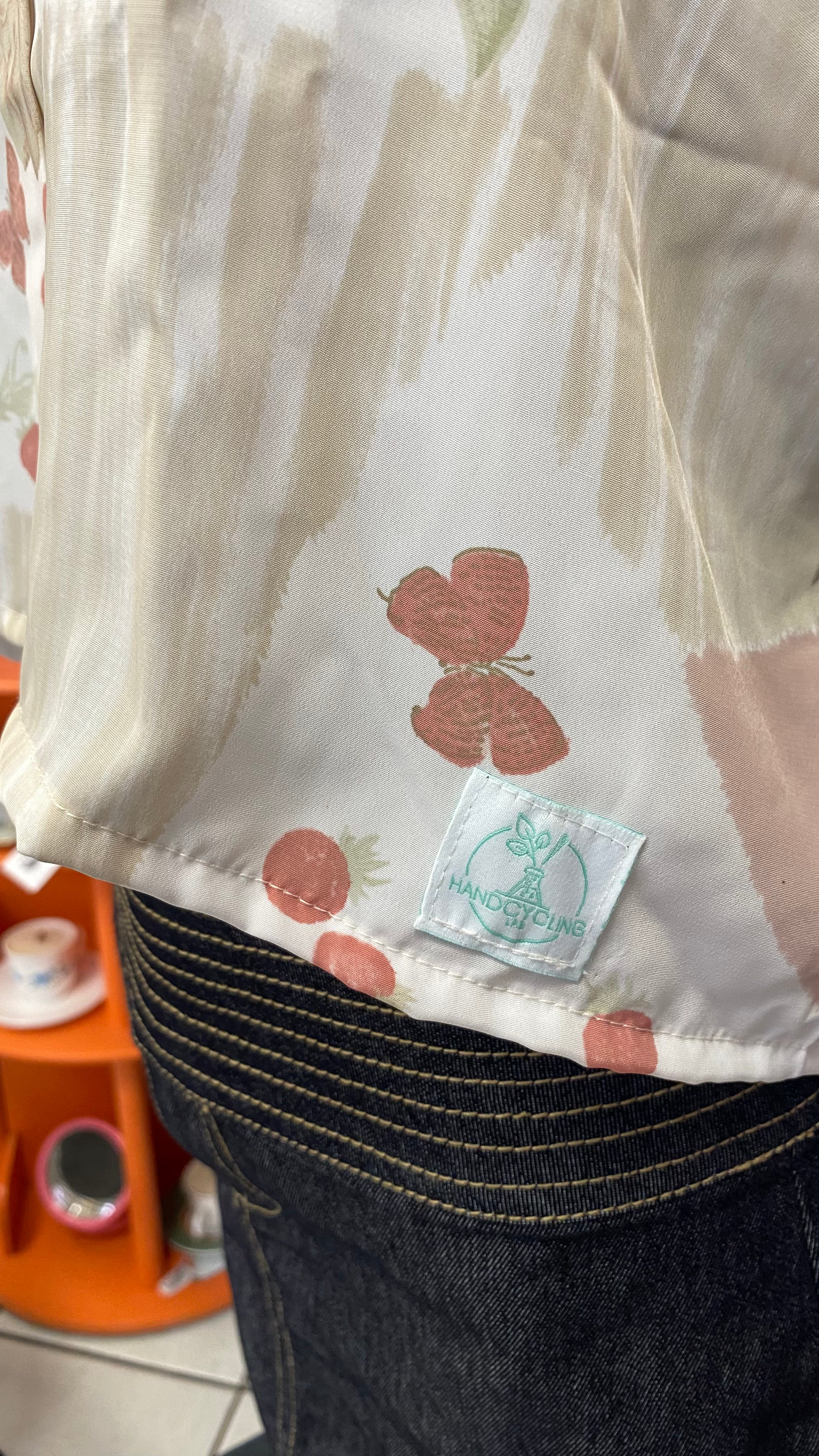 Cropped • T. 34 à 38 • Chemise crop top bariolée tons rose pastel