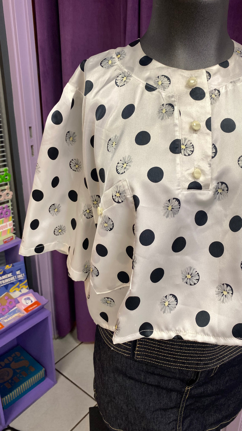 Cropped • T. 36 à 44 • Chemise satinée blanc
