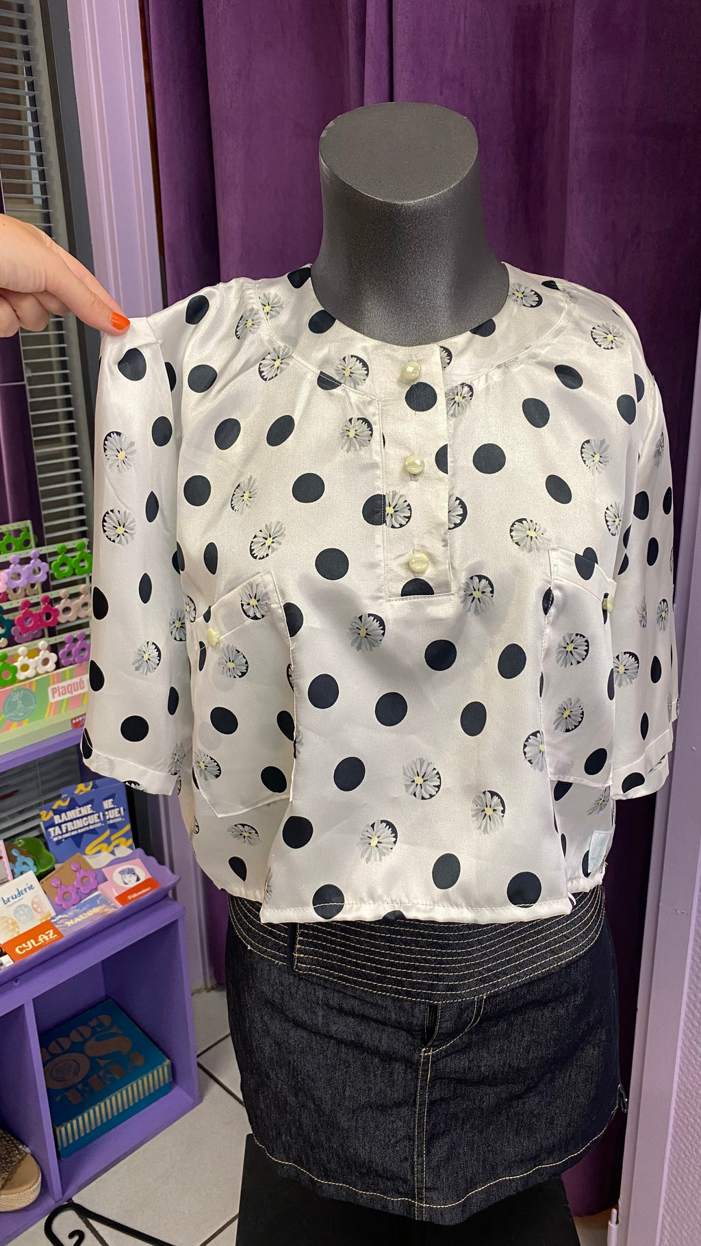 Cropped • T. 36 à 44 • Chemise satinée blanc