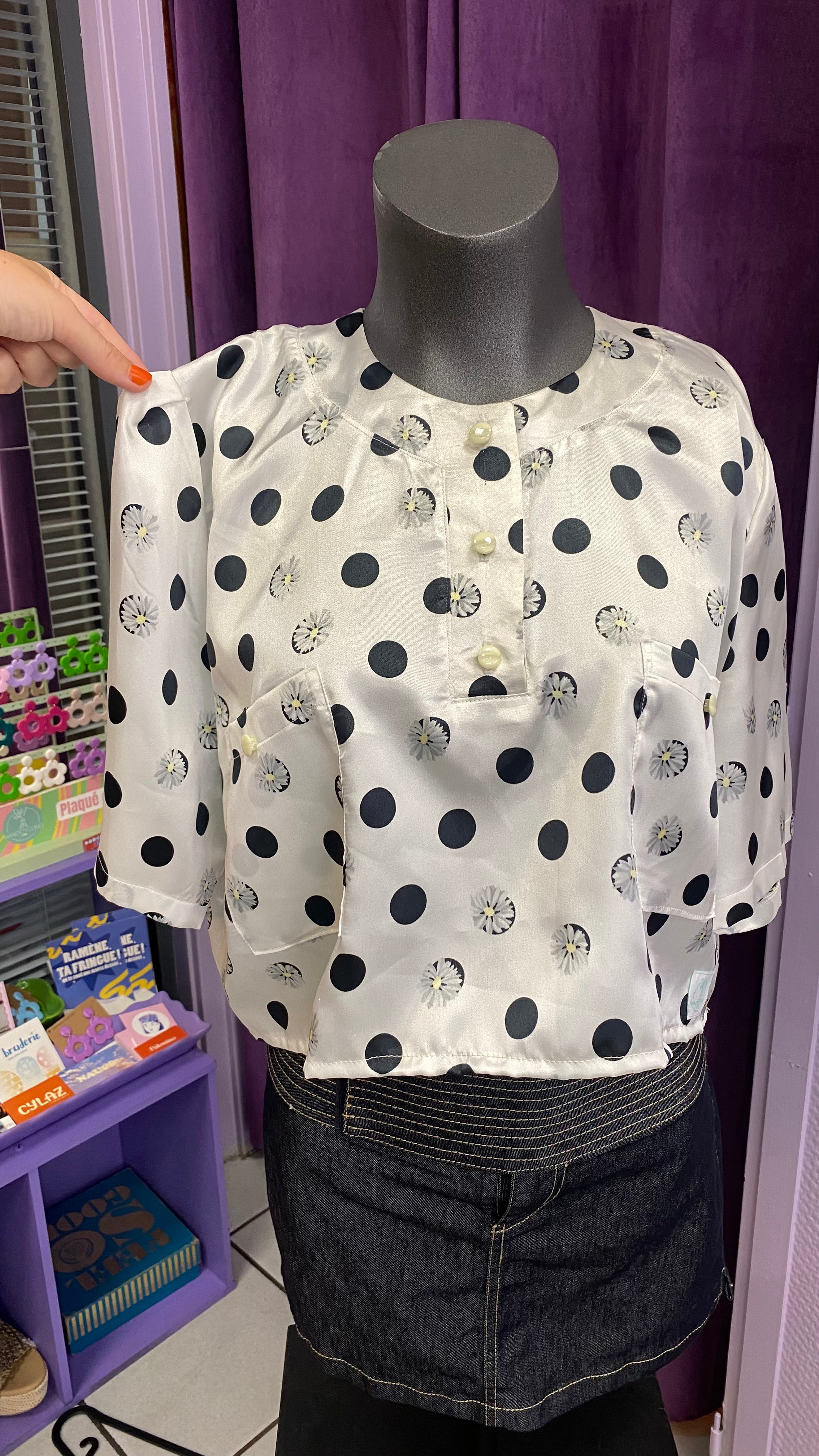 Cropped • T. 36 à 44 • Chemise satinée blanc