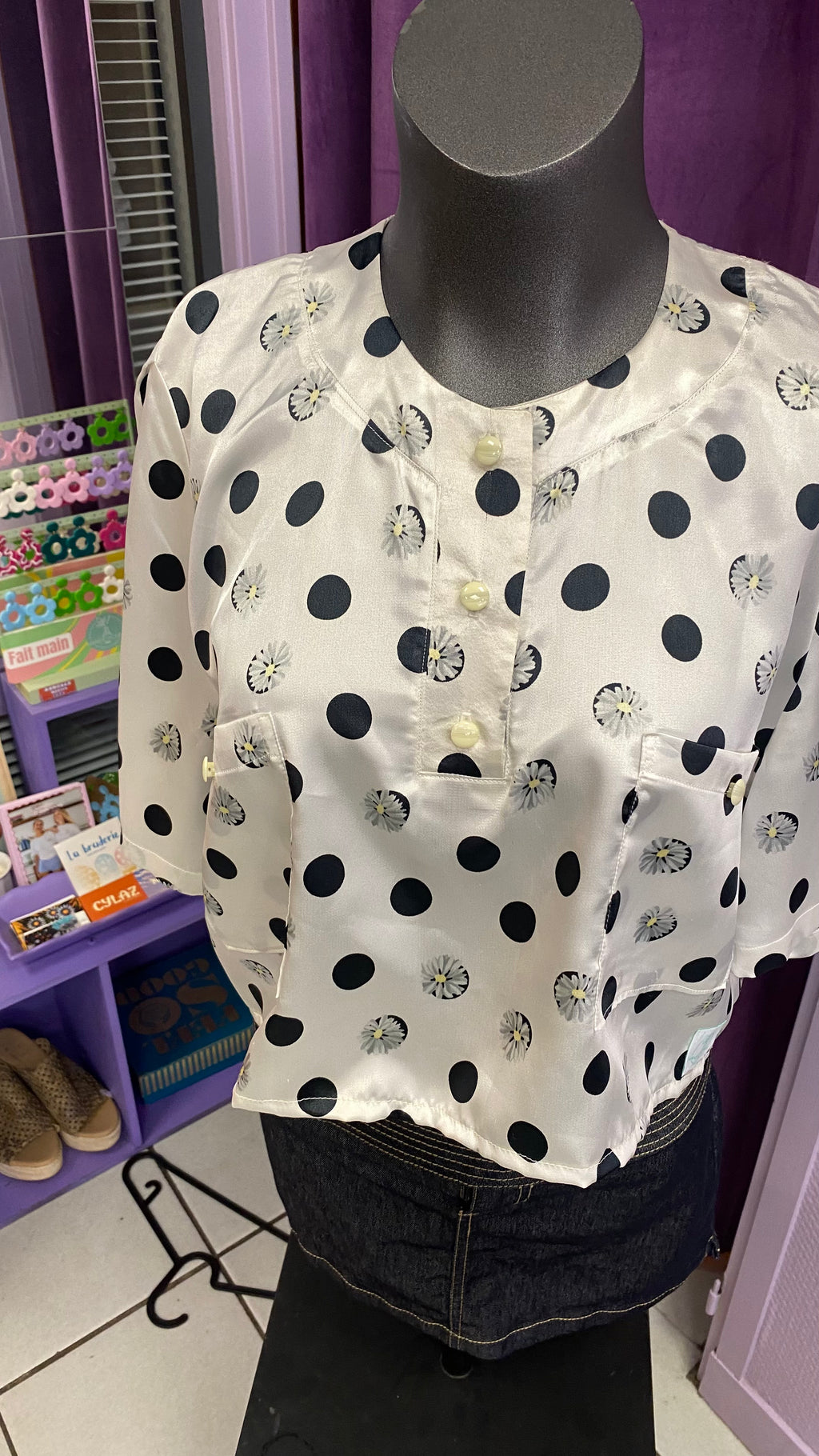 Cropped • T. 36 à 44 • Chemise satinée blanc