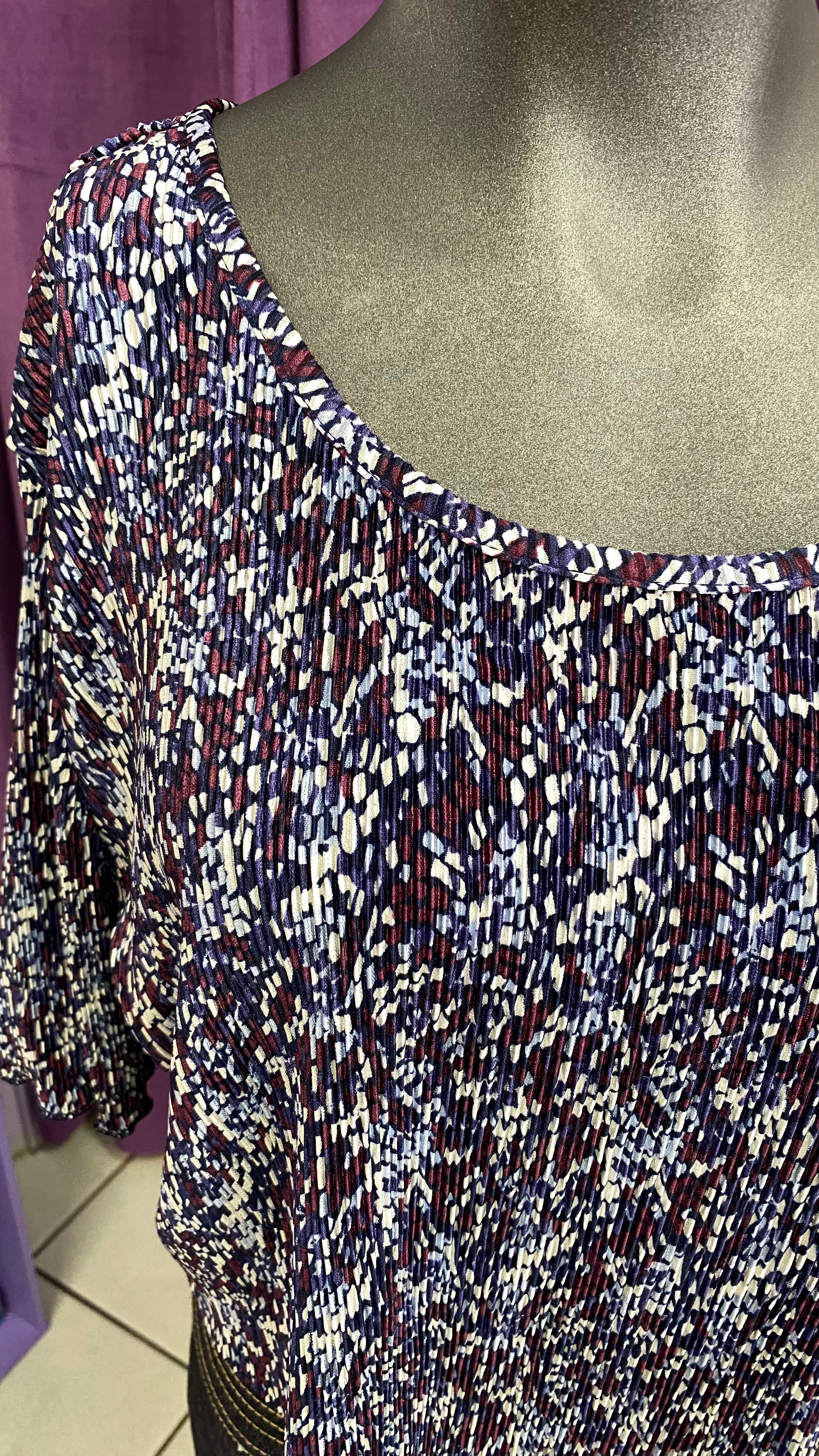 Cropped • T. 36 à 42 • Tshirt crépon à motifs