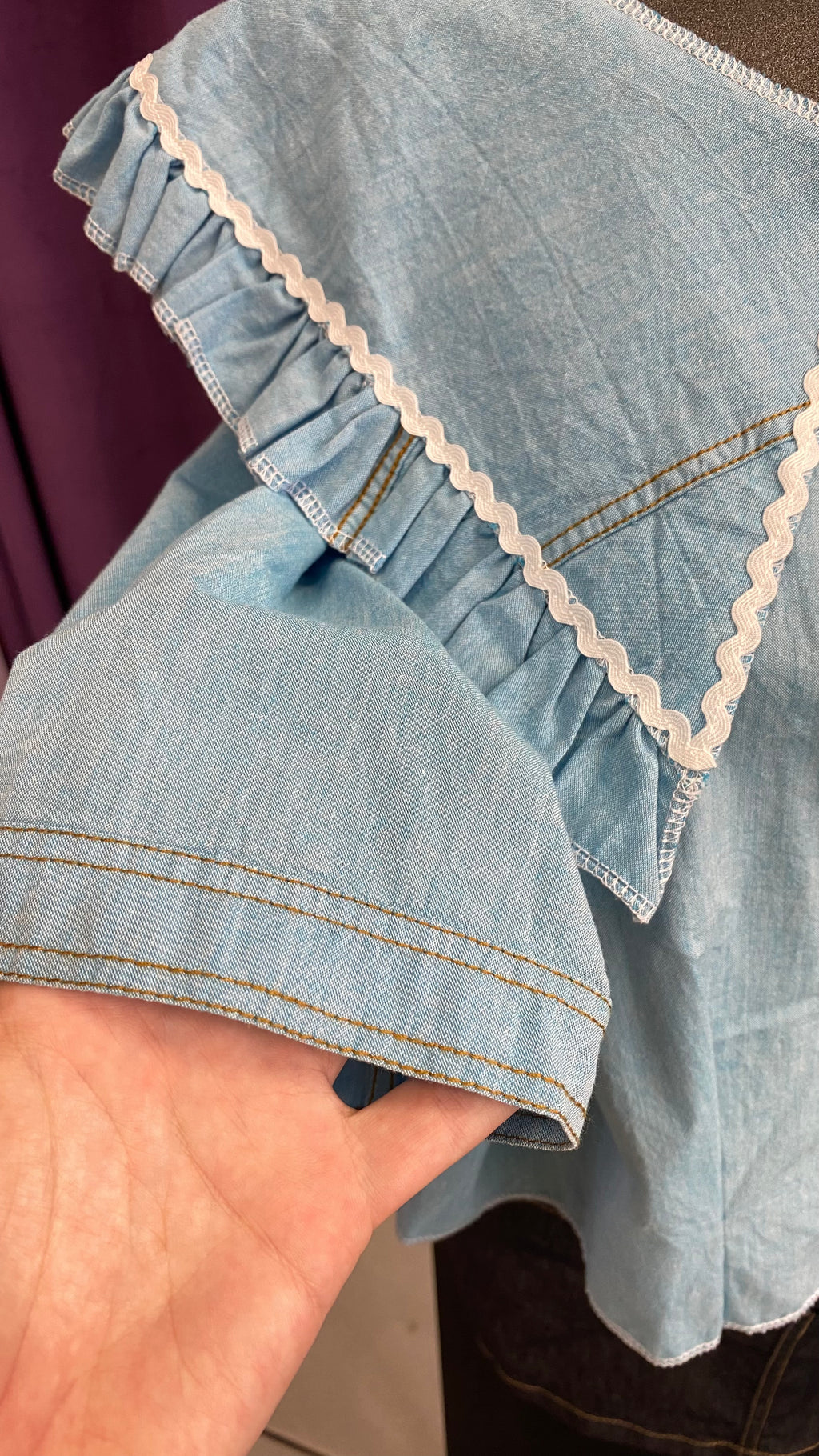 Sweaties • T.42 à 48 • Chemise grand col jeans clair