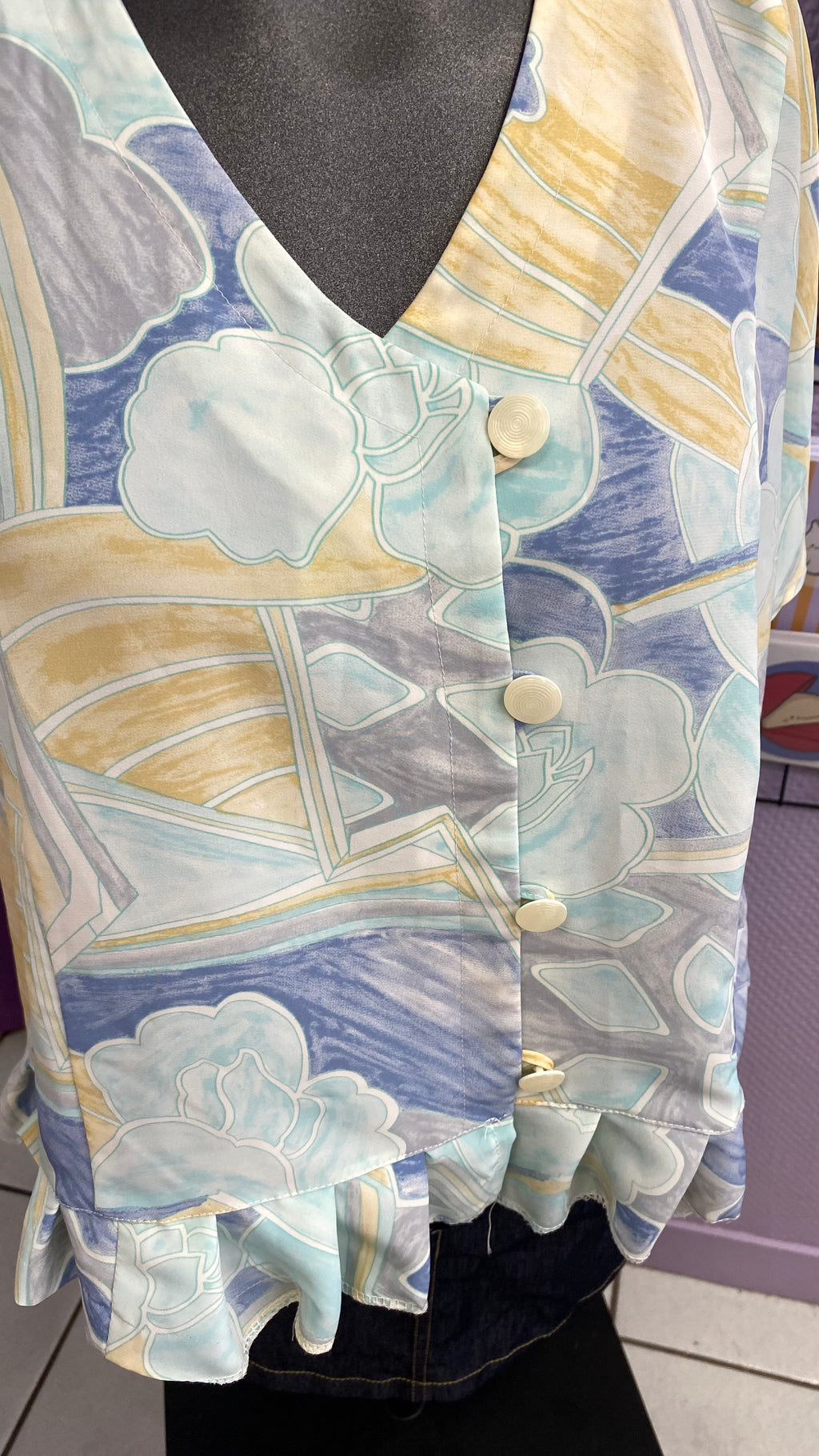 Froufrou • T.40 à 46 • Chemise crop top tons pastels