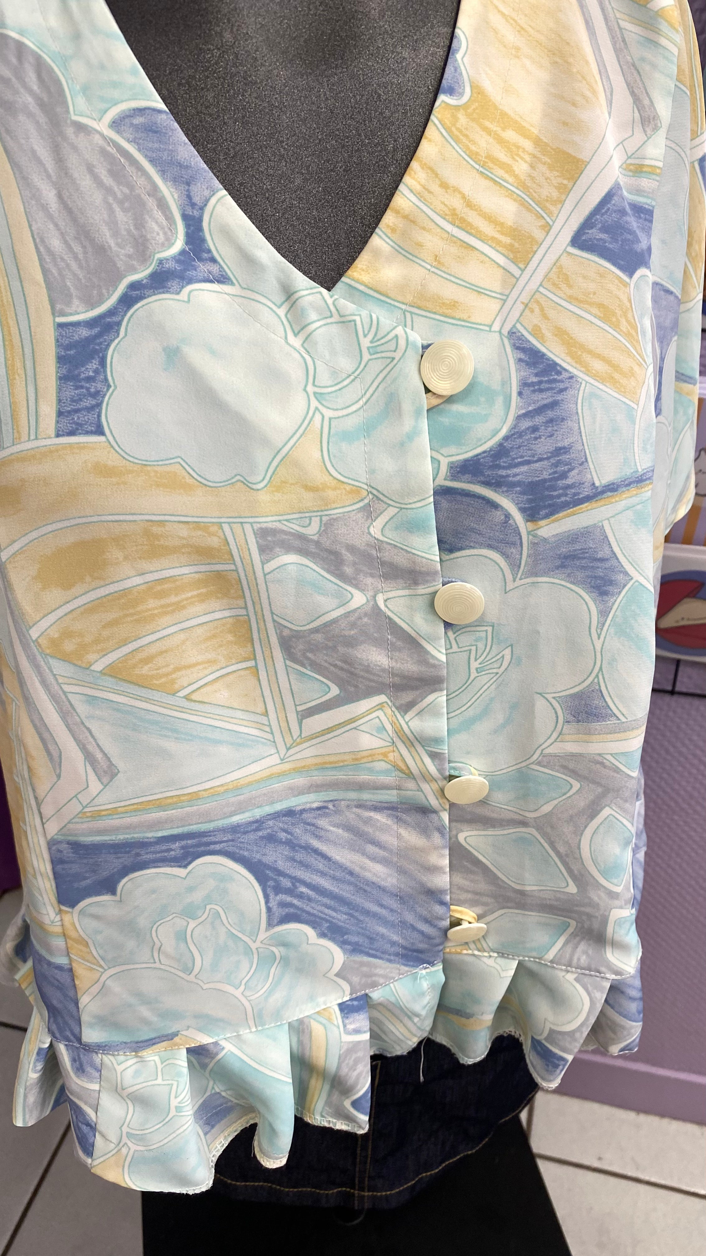 Froufrou • T.40 à 46 • Chemise crop top tons pastels