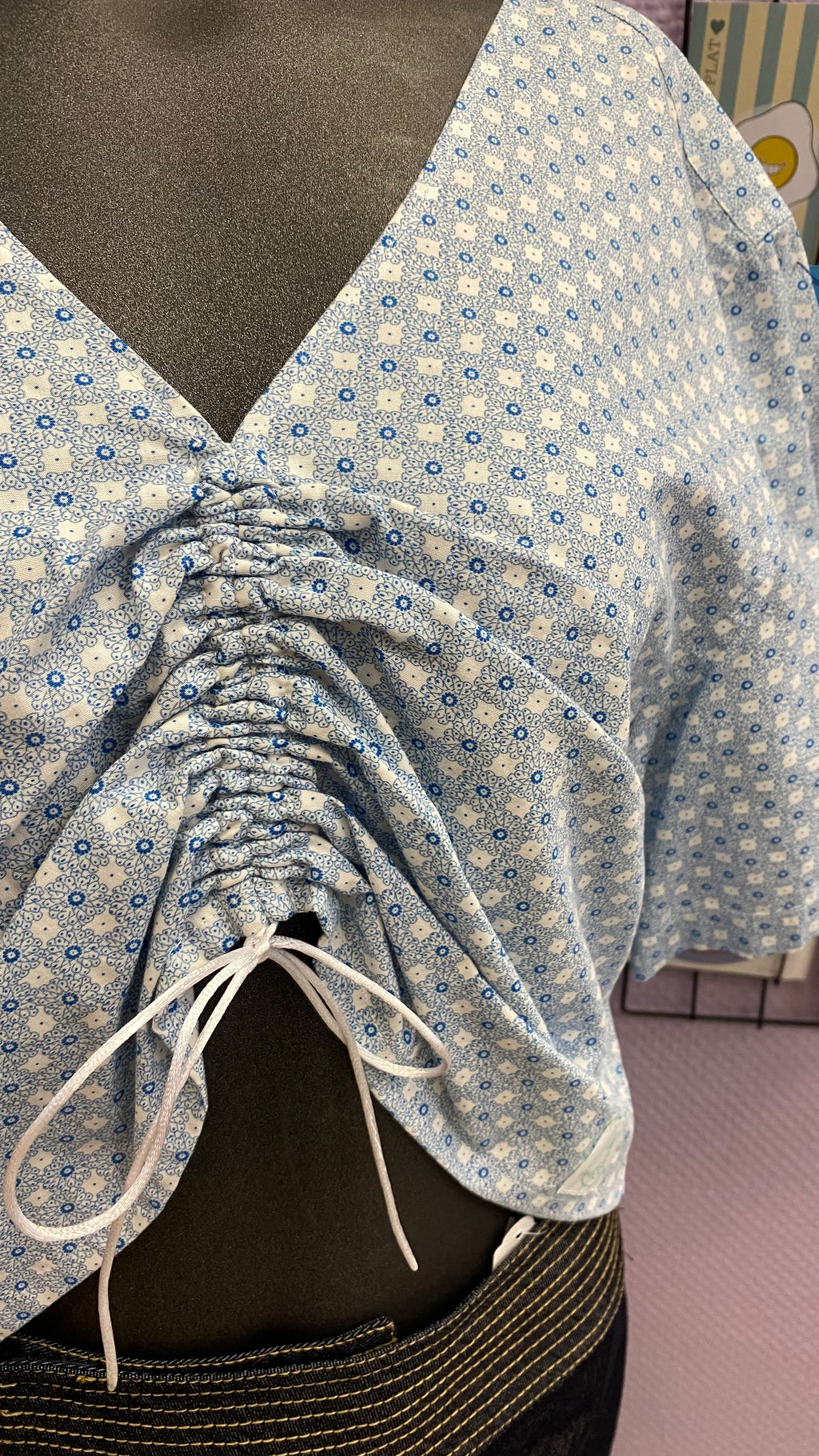 Monarque • T. 38 à 42 • Chemise papillon motifs bleu