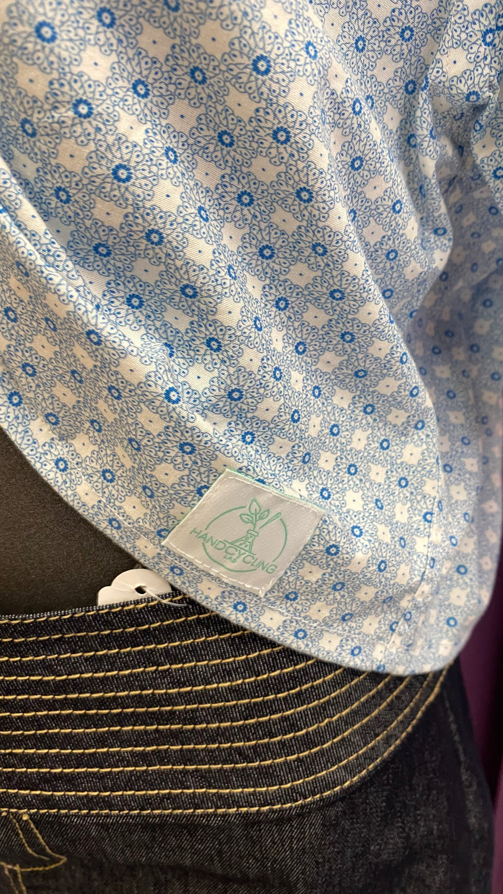 Monarque • T. 38 à 42 • Chemise papillon motifs bleu