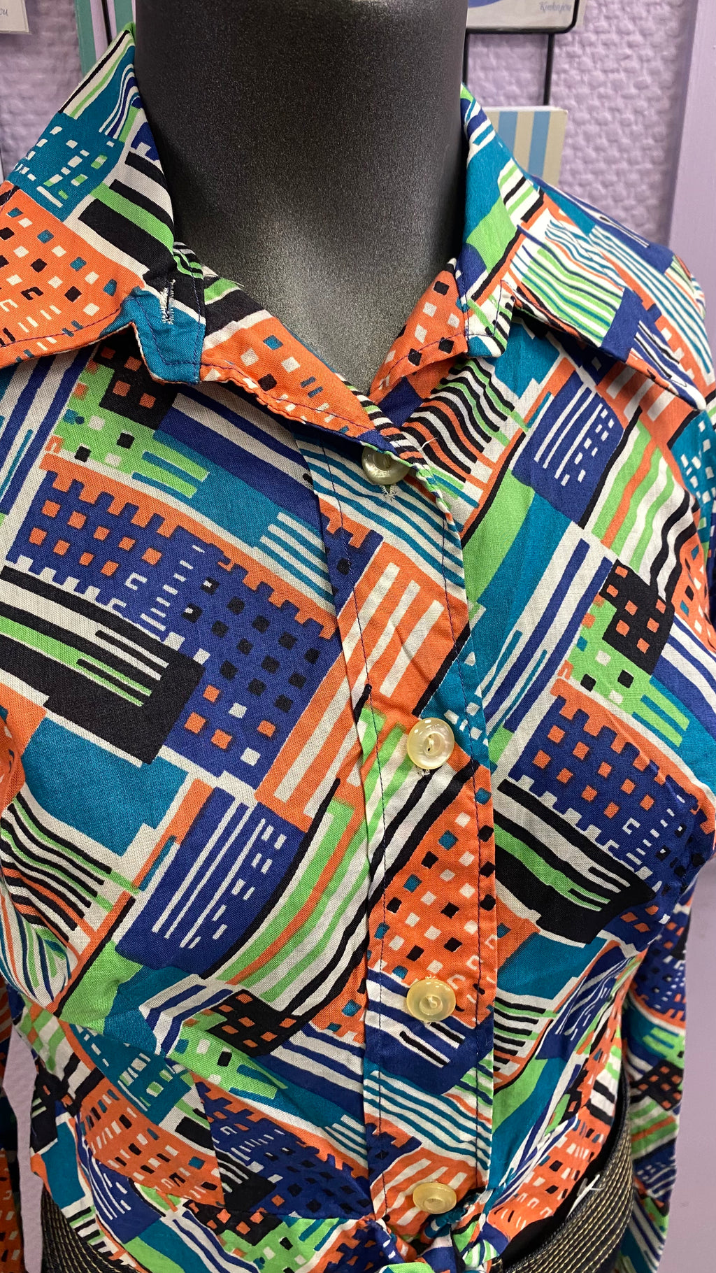 Cropped • T. 34 à 36 • Chemise 70s à nouer