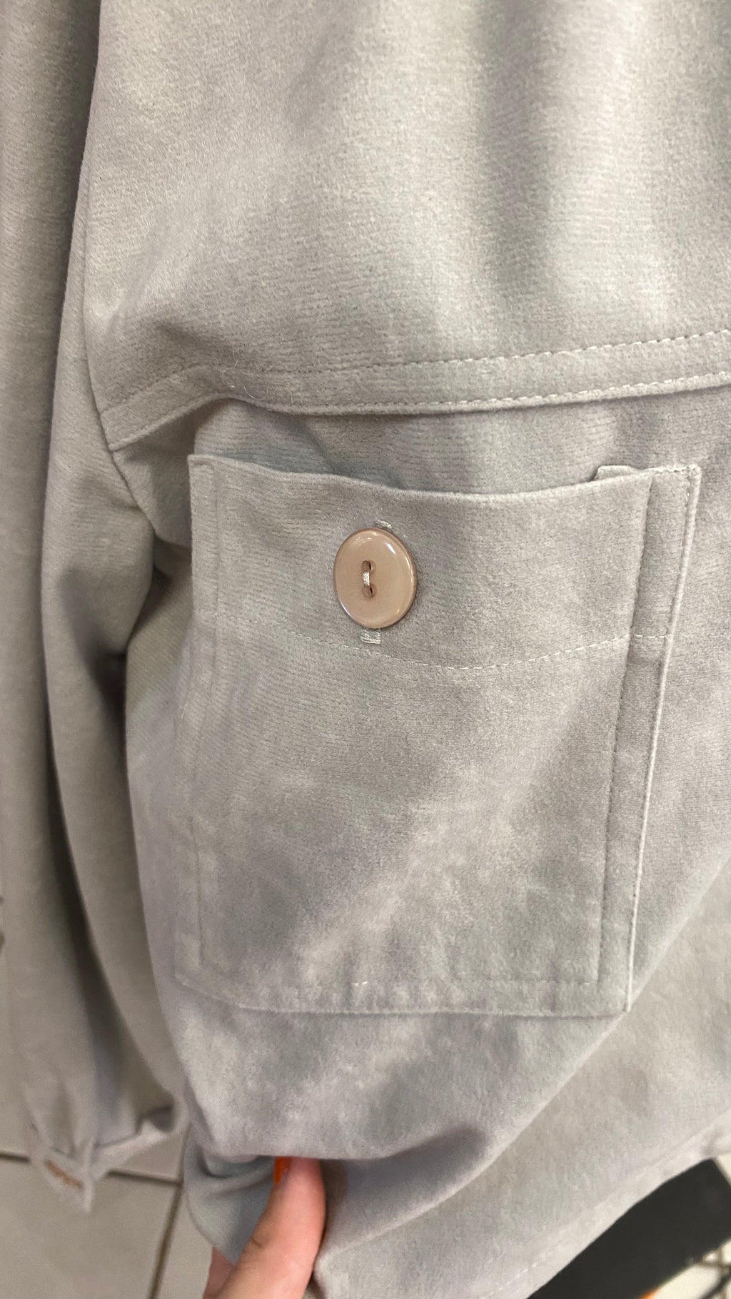 Cropped Jacket • T.34 à 40 • Veste courte gris douce