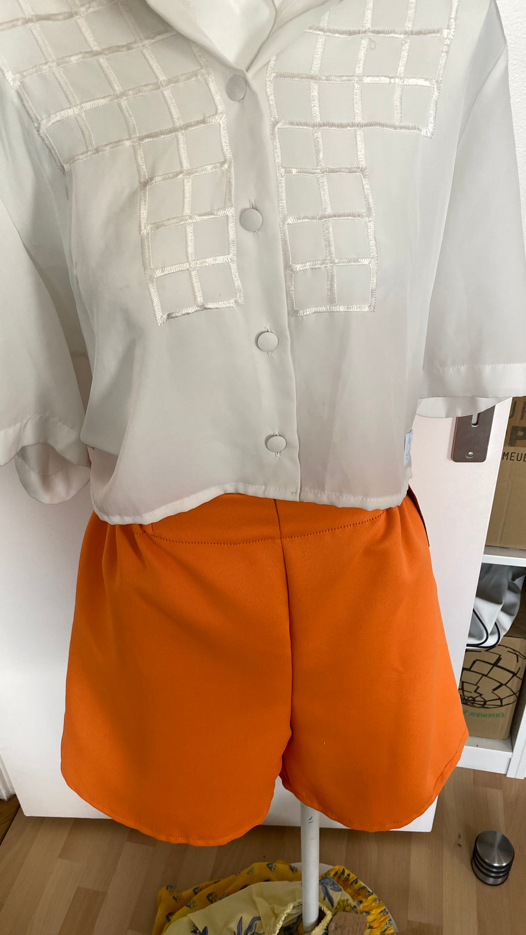 Short • T.L • Short upcyclé orange épais