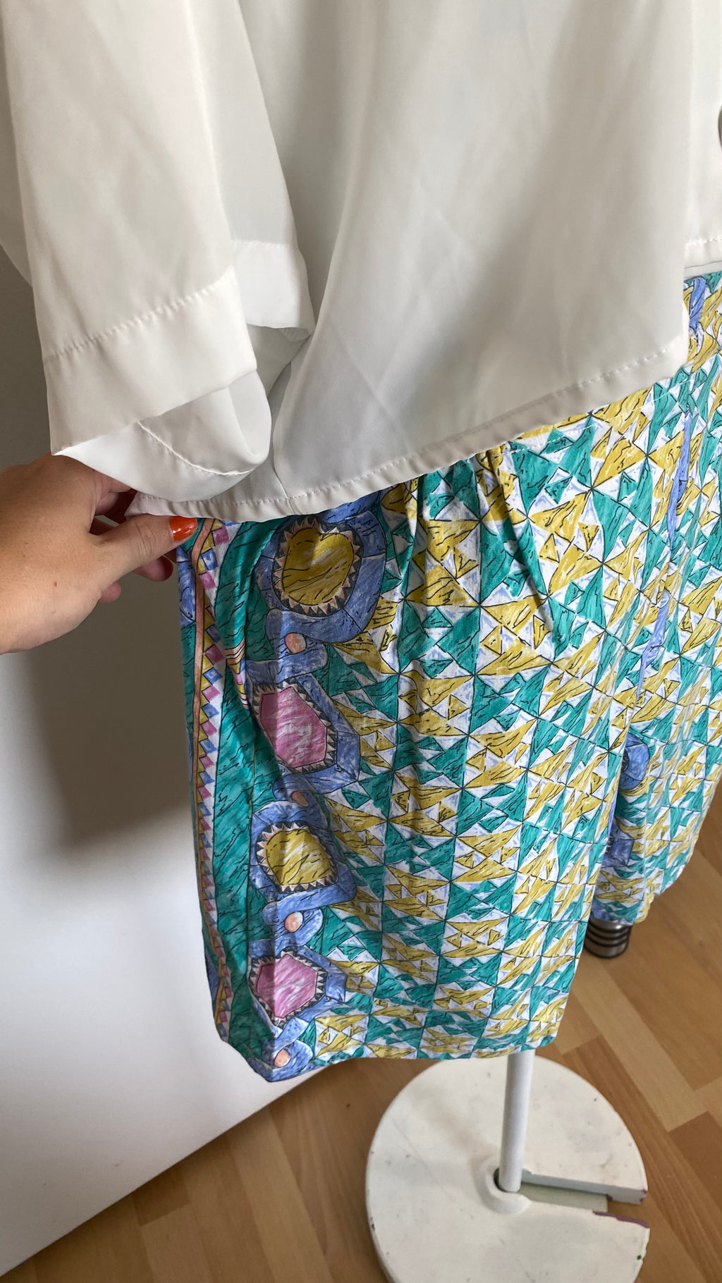 Short • T.S • Short upcyclé à motifs losanges