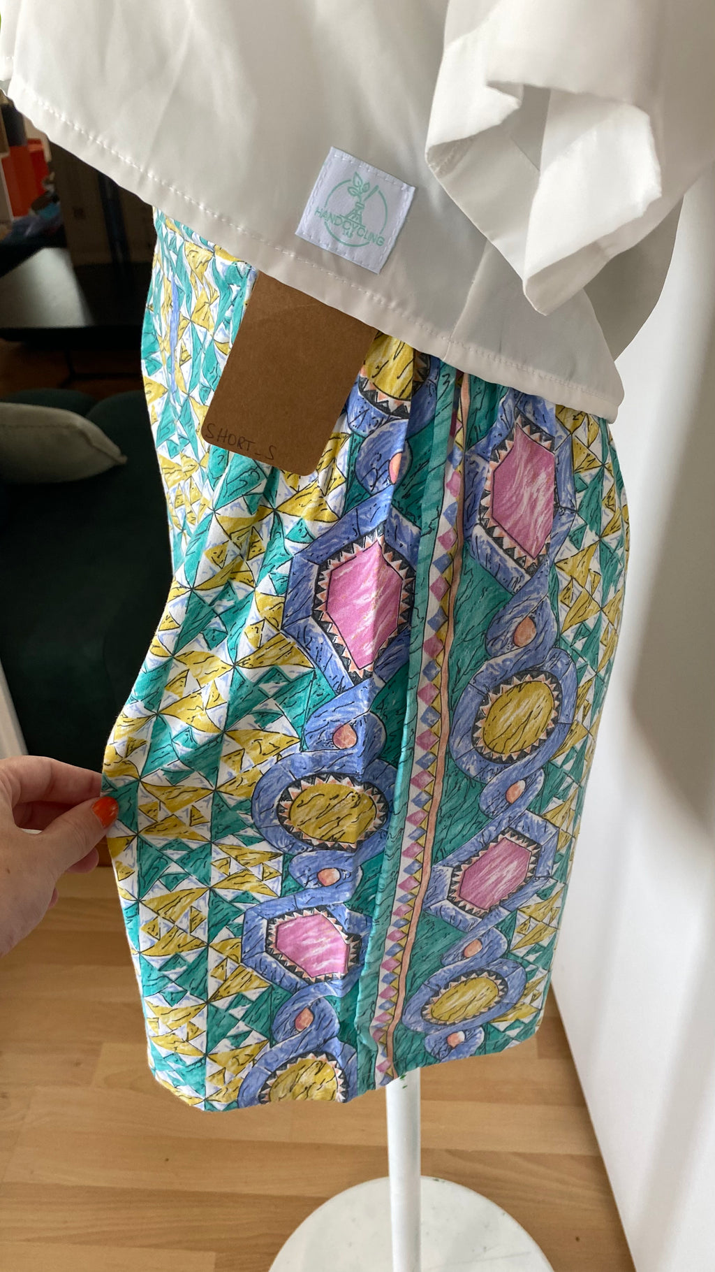 Short • T.S • Short upcyclé à motifs losanges