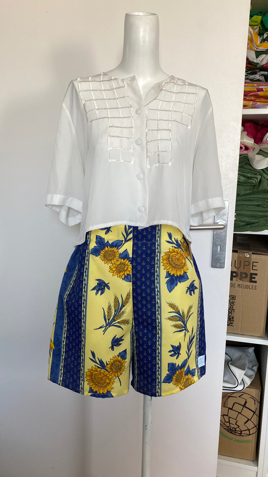 Short • T.M • Short upcyclé porvençal tournesol