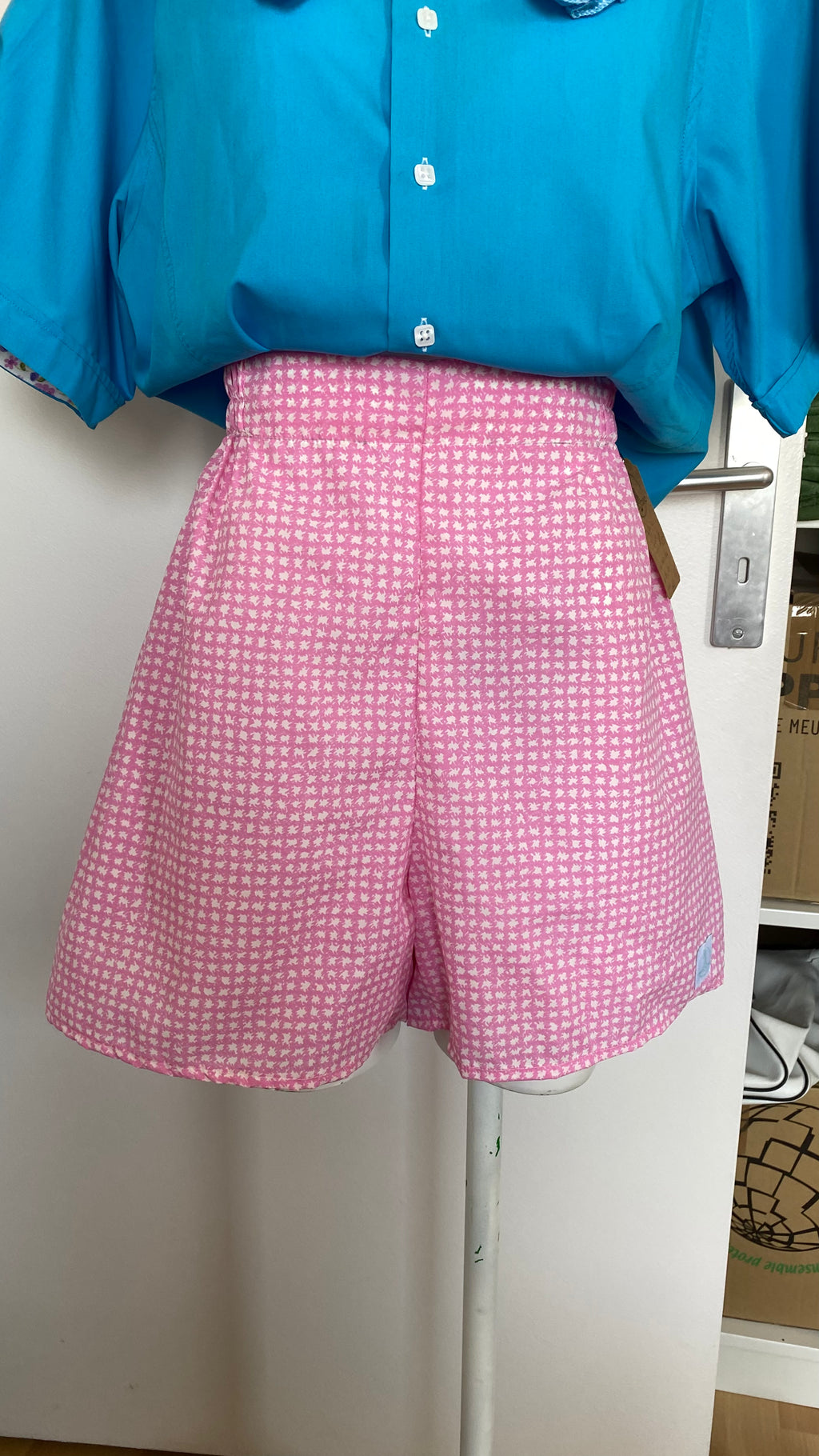 Short • T.L • Short upcyclé rose pétant