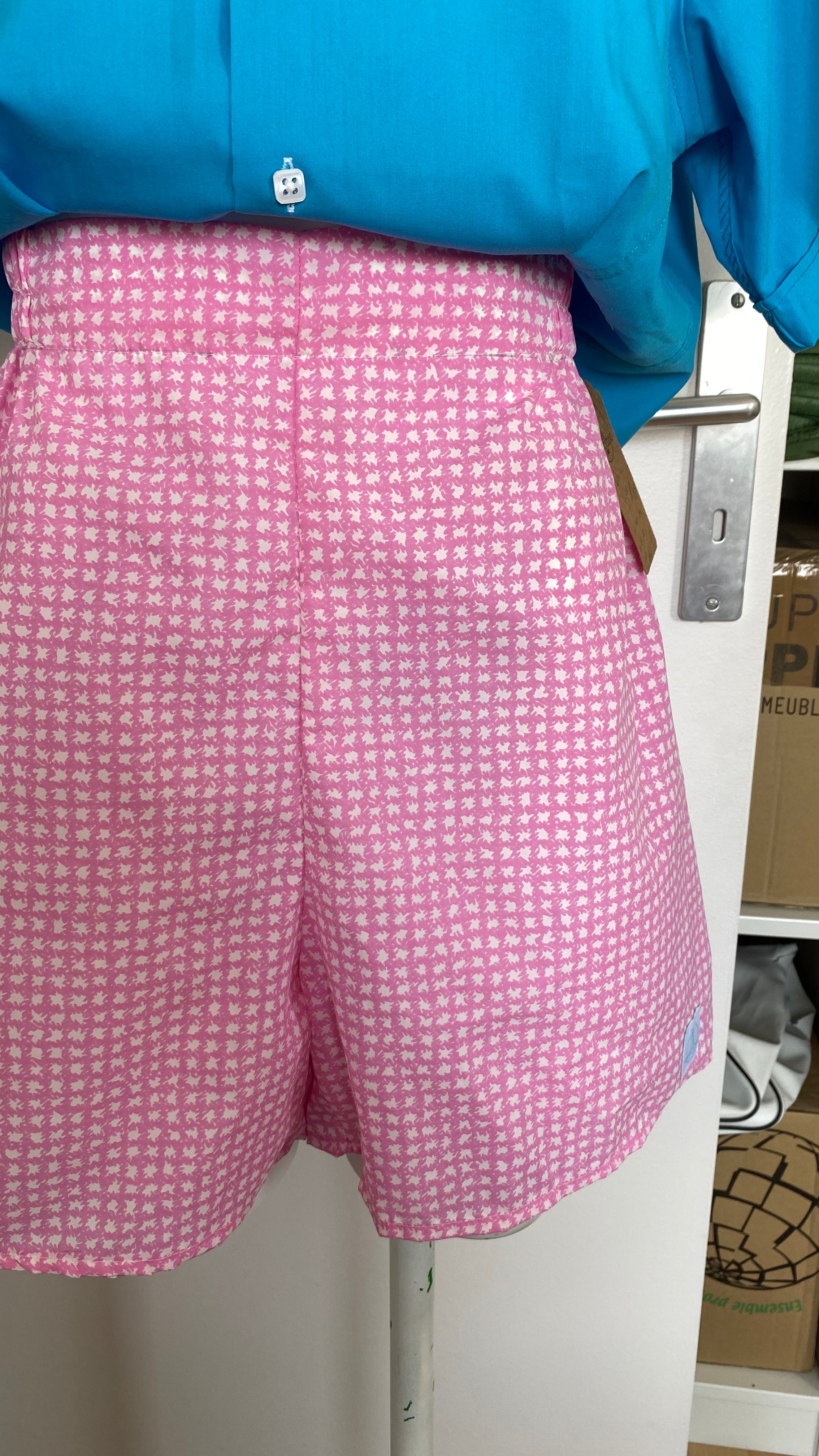 Short • T.L • Short upcyclé rose pétant