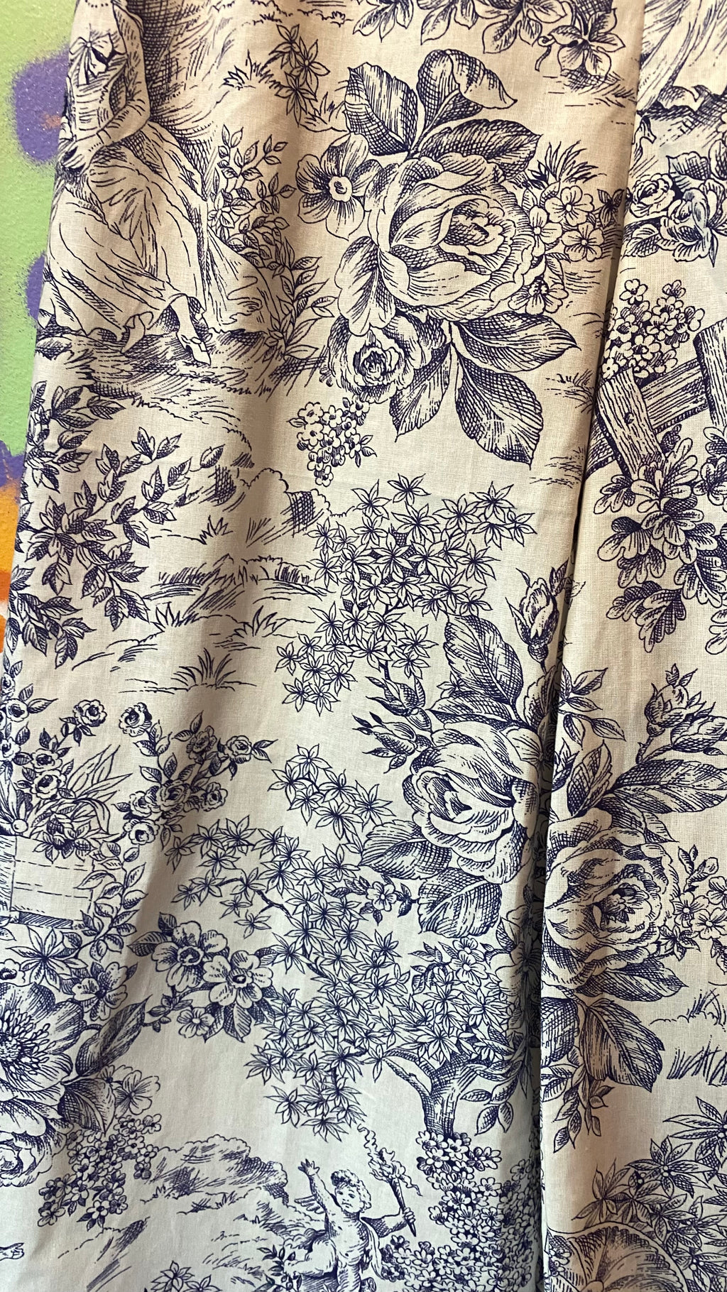 Pantalon • T.XS/S à XL • Pantalon coton toile de jouy bleu