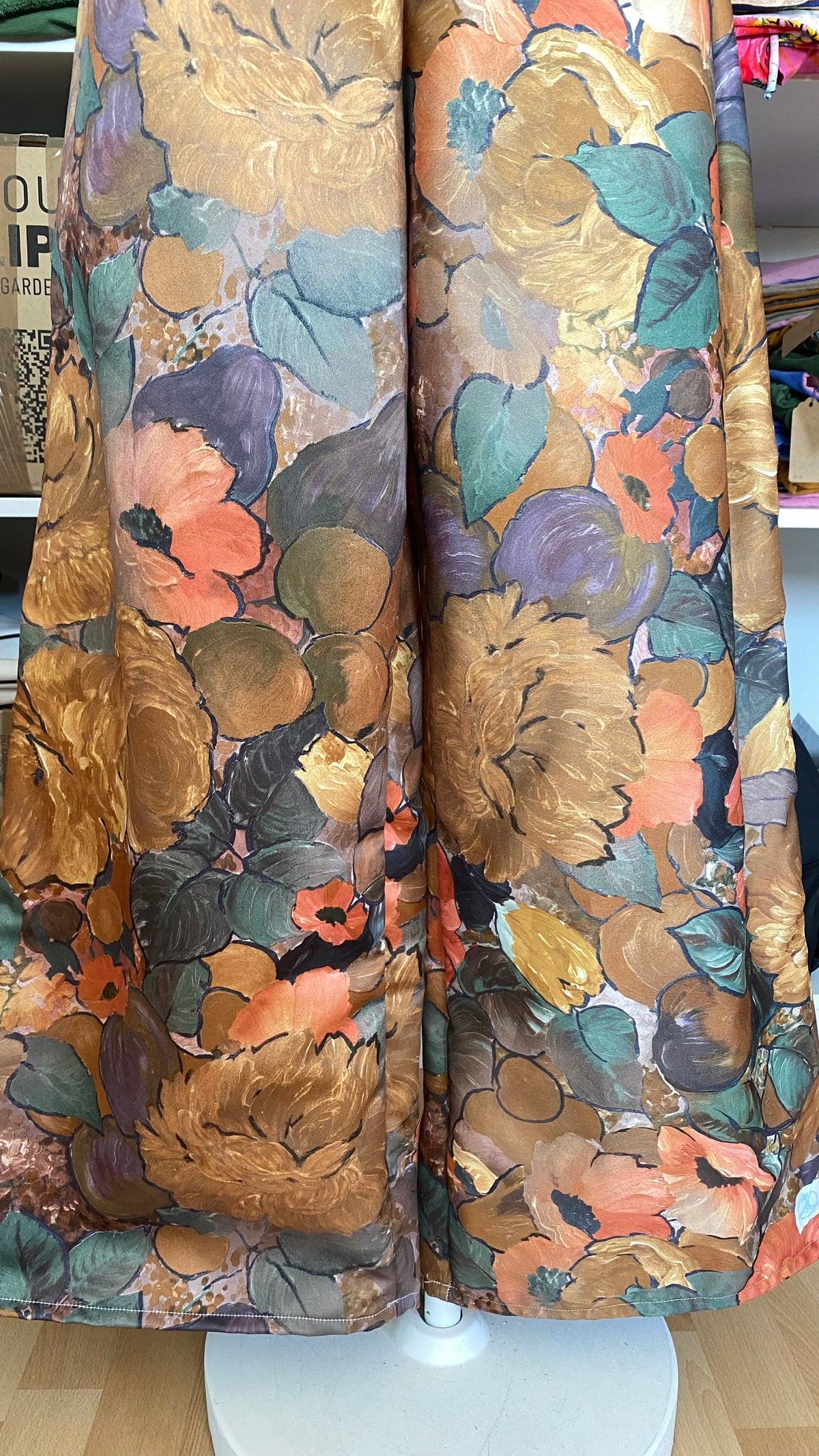 Pants • Taille L • Pantalon upcyclé épais floral
