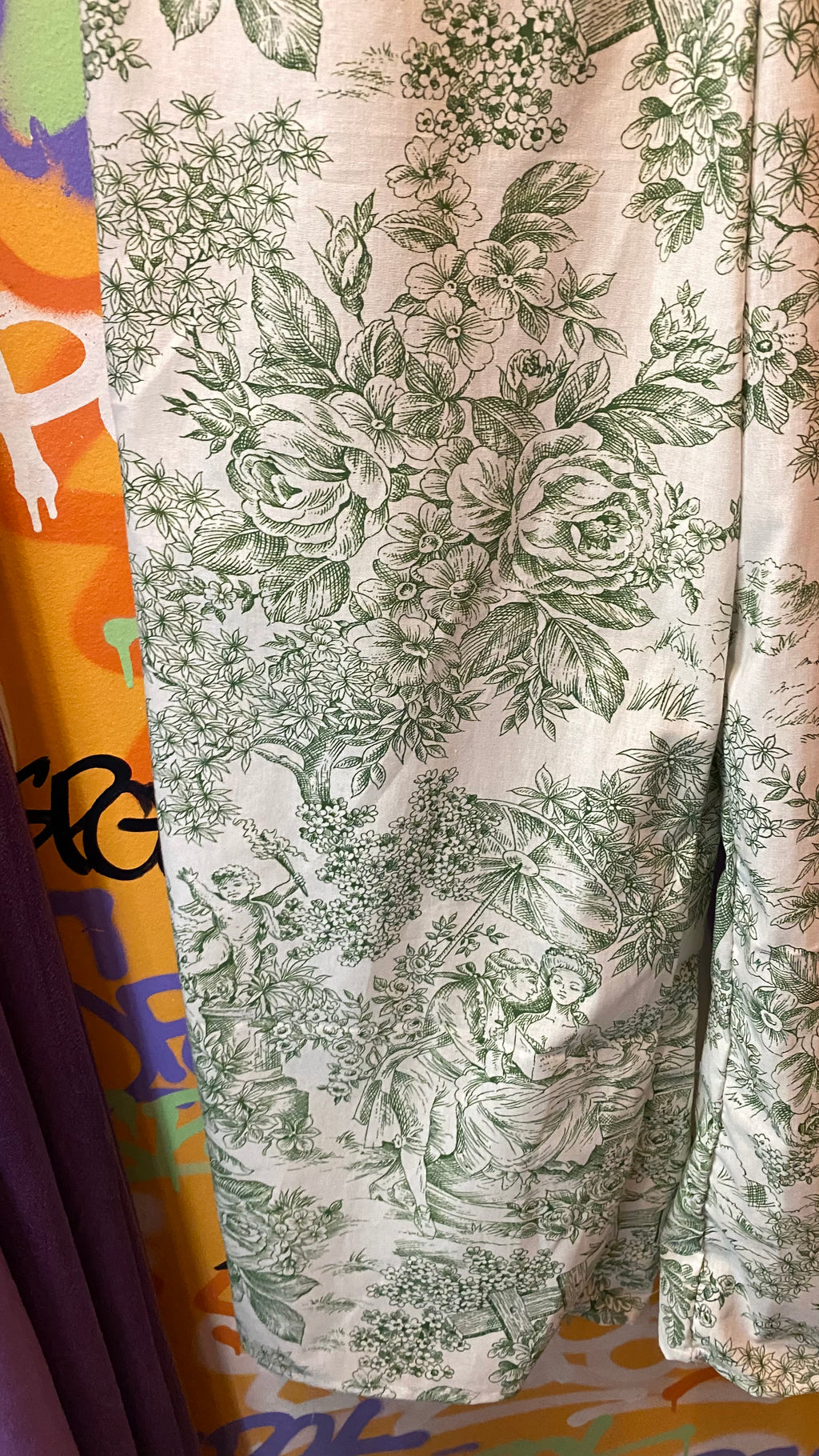 Pantalon • T.XS/S à XL • Pantalon coton toile de jouy vert