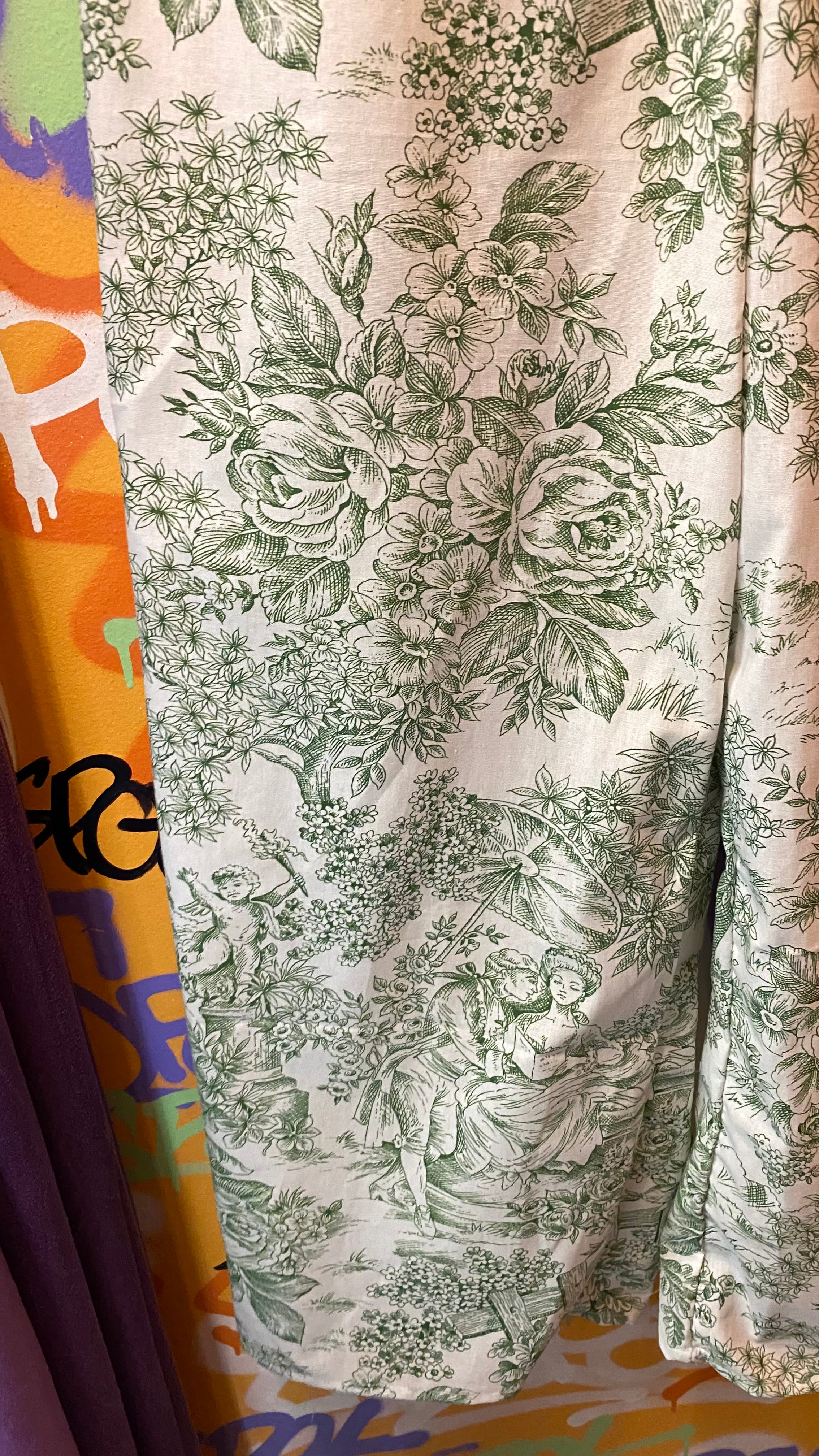 Pantalon • T.XS/S à XL • Pantalon coton toile de jouy vert