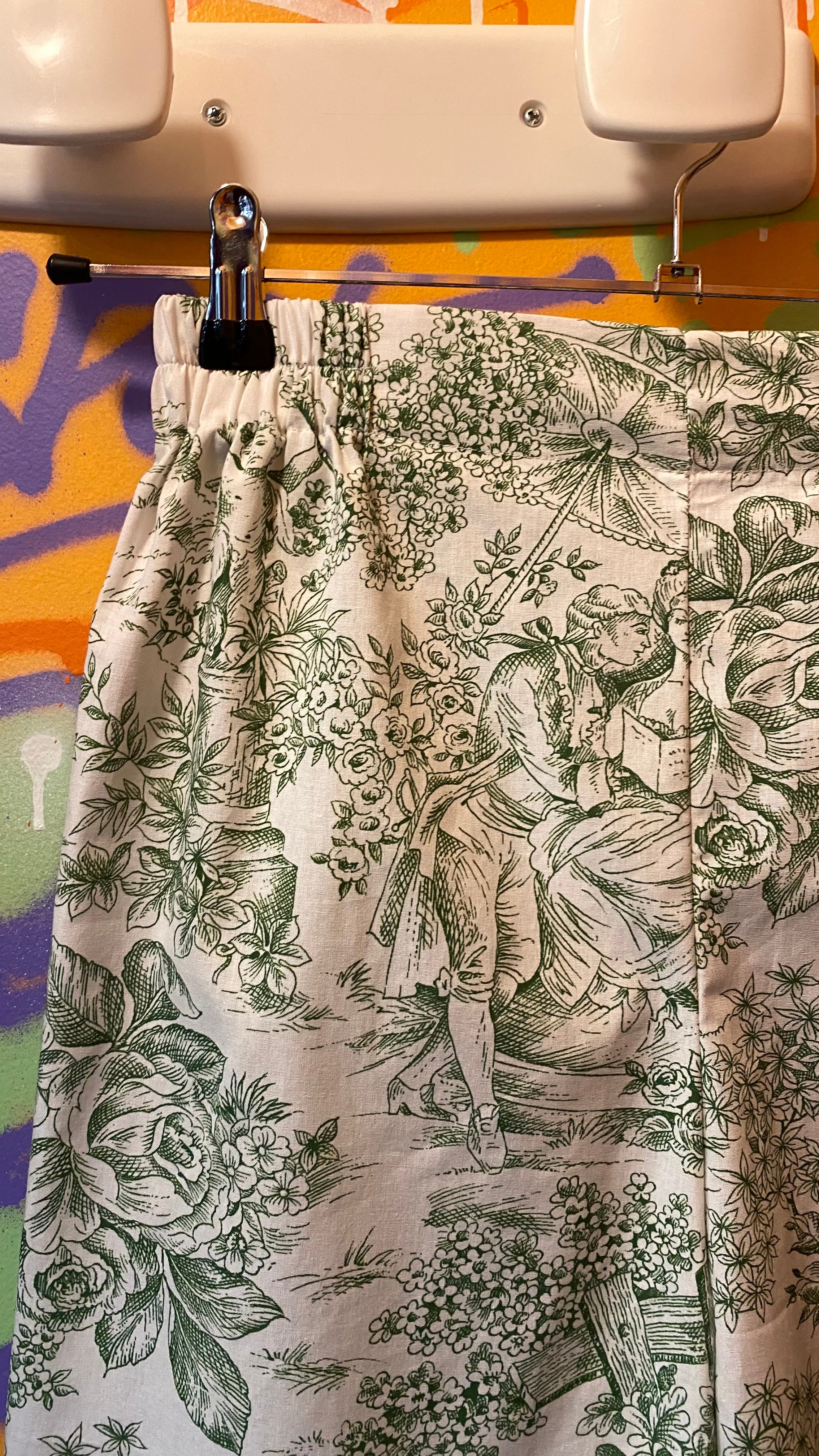 Pantalon • T.XS/S à XL • Pantalon coton toile de jouy vert