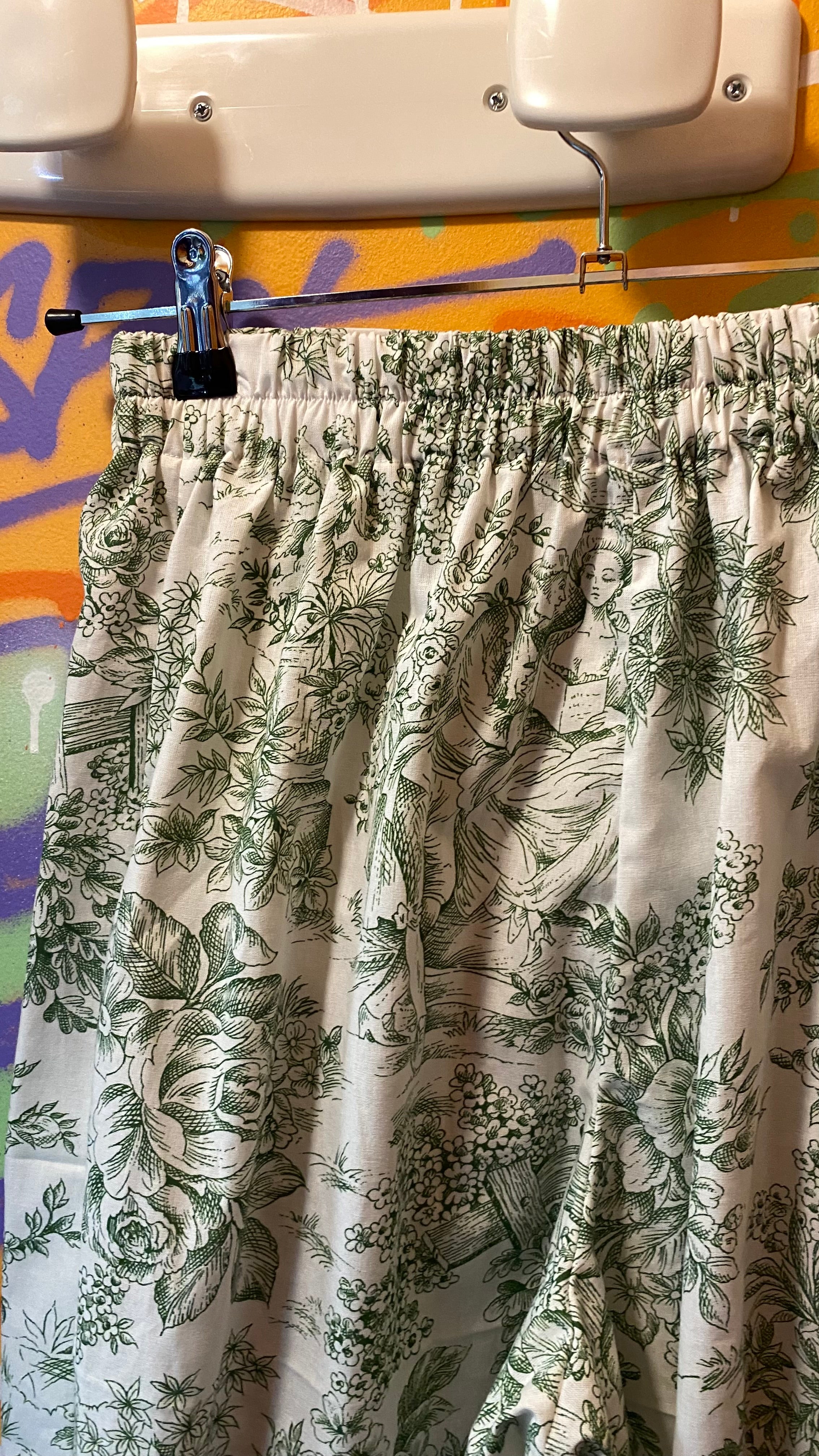 Pantalon • T.XS/S à XL • Pantalon coton toile de jouy vert