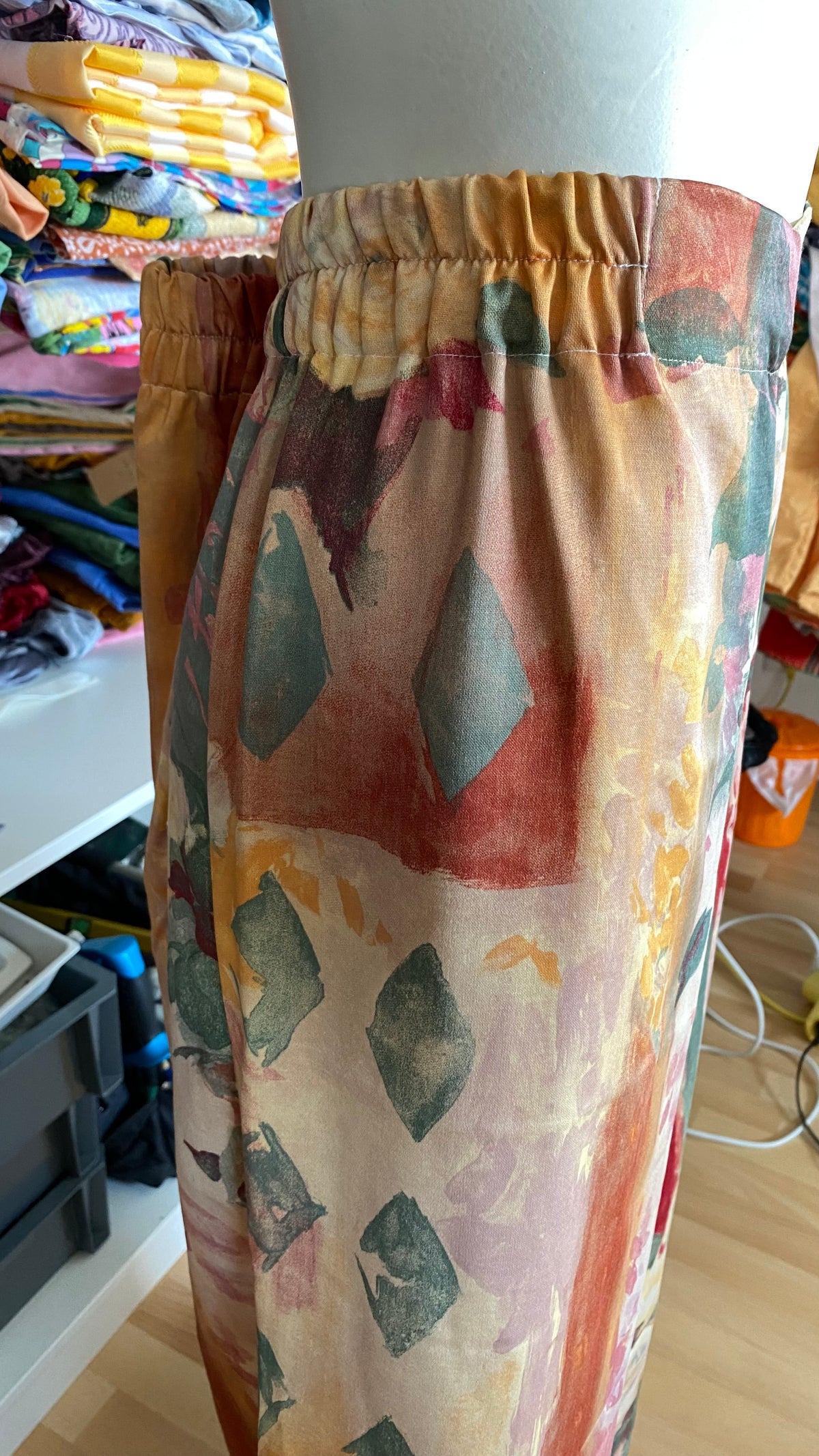 Pants • Taille L • Pantalon upcyclé épais à motifs