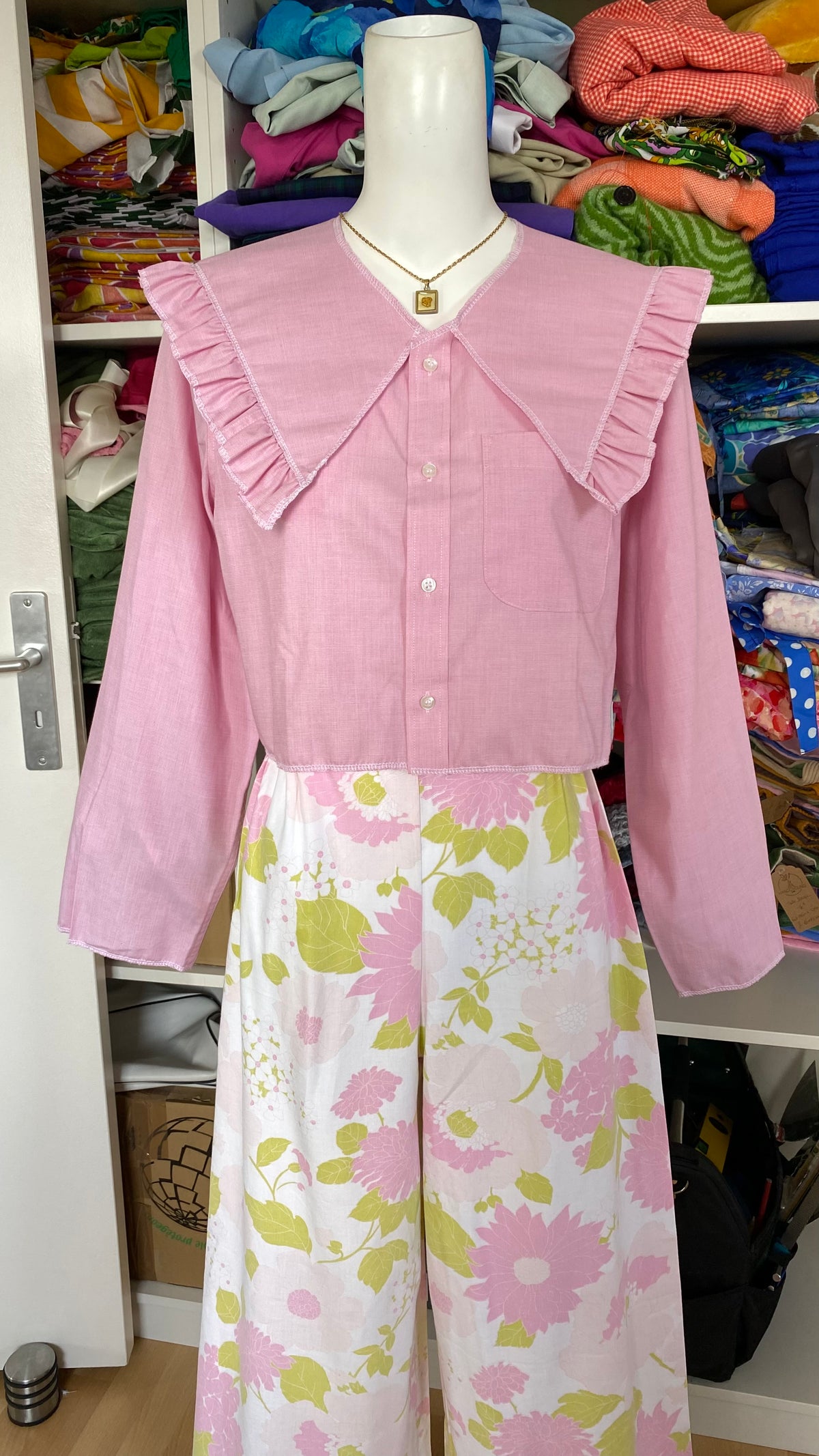 Sweaties • T.34 à 36 • Chemise grand col rose