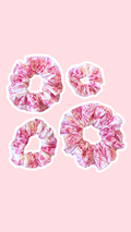 Scrunchy • T. XS à XL • Chouchou toile de jouy rose
